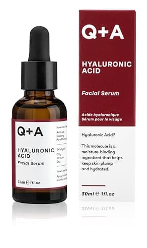 Sérum facial de ácido hialurónico Q+A. Un sérum de ácido hialurónico muy hidratante para disfrutar de una piel sana y redensificada. 30 ml/1 fl.oz