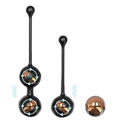 Masajeador Bolas de China de Silicona, Bola Pélvica 2 en 1, Bolas de Masaje con 9 modos de vibración, Recargable por USB, Control de la Vejiga y Ejercicio del Suelo Pélvico para Mujeres