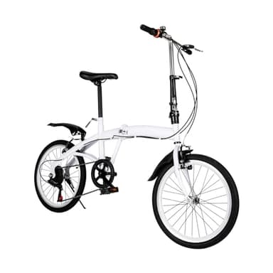 Bicicleta Plegable de 20 Pulgadas, Bicicleta Plegable de 6 Velocidades, Marco de Acero al Carbono, Adecuada para Niños y Adultos,Ligera y Compacta, 90 kg de Capacidad de Carga