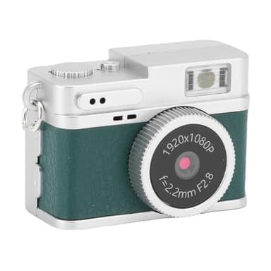 Elprico Mini Cámara Digital Retro, Punto de Estilo Vintage de 1080p y una Cámara de Vlogging con Luz Flash y Pantalla de Color de 0.96 Pulgadas, Compacta y Portátil, Ideal para (Green)
