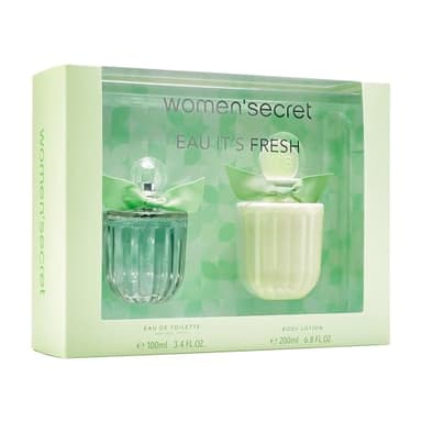 Women'secret Eau It's Fresh Estuche Regalo Perfumes de Mujer Pack de 2 Piezas Eau de Toilette 100ml con Vaporizador y Body Lotion 200ml Set Fragancia Fresca, Floral y Afrutada Colonia Mujer