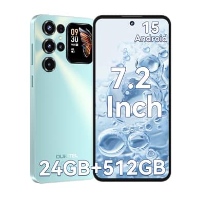 OUKITEL C68 Plus Telefono Movil 24GB + 512GB Smartphone 7.2" 120Hz Teléfono Móvil Gemini AI Android 15 Telemovel Phone 64MP+8MP 6000mAh Dual SIM Celulares Octa-Core/NFC/Face ID/GPS/OTG/5G WiFi/BT5.0