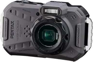 Cámara Digital compacta Resistente al Agua PENTAX WG-1000 (Gris), diseñada para fotografía Informal en Exteriores y bajo el Agua, Resistente al Agua hasta una Profundidad de 15 Metros (una Hora)