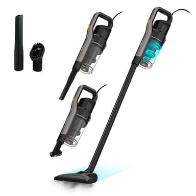 Mellerware - Aspirador Escoba Cleany 600W | Potencia de Principio a Fin | Boquilla 2 en 1 | con Cable | Elimina Polvo, Pelos y Suciedad | Ligero y Fácil de Mover