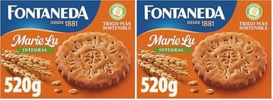 Fontaneda MarieLu Integral Galletas, 65% de Cereales, Fuente de Fibra, 520 g (Paquete de 2)