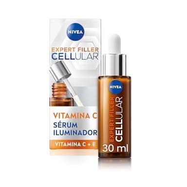 NIVEA Cellular Expert Filler - Sérum Iluminador Facial - Con Vitamina C y E - Sérum Antioxidante - Potencia la Luminosidad - Protege e Hidrata - Piel radiante - Suaviza las Líneas de Expresión - 30 ml