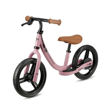 Kinderkraft Space 2 Bicicleta sin Pedales, Bicicleta Niño 2 años, Bicicleta 2 Ruedas, Sillín Ajustable, con Freno, Ligera, 3.6 kg, Ruedas 28 cm de diámetro, 35 kg, Rosa