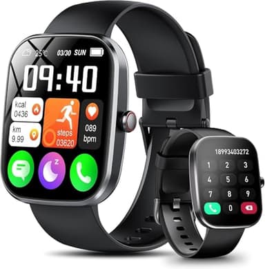 Reloj Inteligente Hombre Mujer, 1.91"HD Smartwatch con Llamadas Bluetooth, IP68 Smart Watch con 112+ Deportivos Modos Podómetro Pulsómetro Monitor de Sueño, Pulsera Actividad para Android iOS