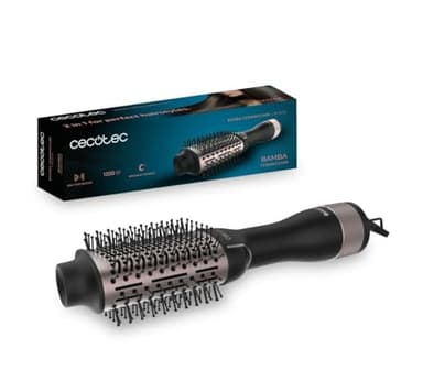 Cecotec Cepillo de Aire Voluminizador Bamba CeramicCare Unique. 1200 W Potencia, 2 en 1: Secador y Moldeador, Revestimiento Cerámico, 2 Velocidades y 3 Temperaturas, Función Aire Frío