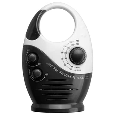 Huudngeje Am/FM Mini Ducha Radio BañO Impermeable Radio Colgante MúSica Radio Altavoz Incorporado