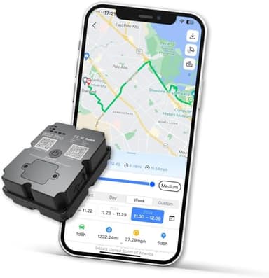 Rastreador GPS para vehículos, Distancia ilimitada, 100% Impermeable (IP67), magnético, geocerca, rastreador antirrobo, Seguimiento en Tiempo Real Mediante aplicación