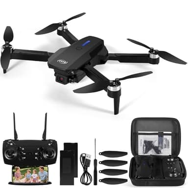 Drone con Cámara HD 1080P para Niños y Adultos, RC Quadcopter Drone FPV Plegable para Principiantes, Motor Sin Escobillas, Despegue/Aterrizaje con un Solo Botón, Juguete para Niño Regalos Cumpleaños