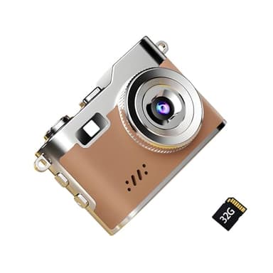 Cámara digital retro con resolución de 1080P, dispositivo portátil de estilos de collar con memoria expandible para sesiones diarias, cámara de video retro