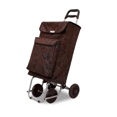 Amig - Carro de la Compra de 4 Ruedas - Bolsillo Exterior para Congelados - Carga Máxima 15kg - Capacidad de 48 litros - 22x40x106 cm - Negro
