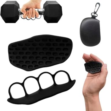 THQAE Guantes de Gimnasio, Guantes de Agarre, Agarre de Silicona Antideslizante para Pesas, Protección de la Palma, Mejora de la Fuerza Manual, Ejercicios de Levantamiento