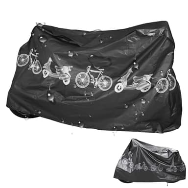 Funda para Bicicleta,Cubierta Impermeable para Bicicleta,Funda Impermeable para Bicicleta,Funda para Bicicleta Exterior,Funda Bicicleta Exterior Impermeable,Funda de Bici Cubierta Protector (Negro)
