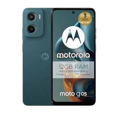 Motorola Moto g0512GB(4GB+8GB RAM Boost)/64GB Azul, España, Pantalla superbrillante de 6.67", Sistema de cámaras de 50 MP, Modo Retrato con IA, Soft Luxe, Corning Gorilla Glass 3, batería 5200mAh