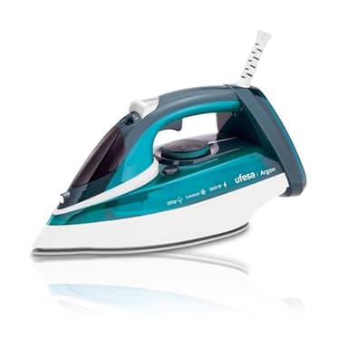 Ufesa Argon Plancha Vapor de 3000W, Golpe de Vapor Max 200gr y Variable 0-40gr /min, Suela Cerámica, Vapor o en Seco, Triple Sistema Antical, Plancha a Vapor Antigoteo