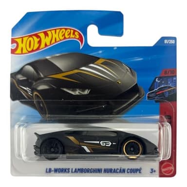 Hot Wheels LB-Works Lamborghini Huracan Coupe [Negro] Night Speed 8/10, 91/250, Vehículo de juguete fundido a escala 1:64