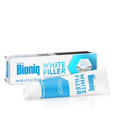 Pasta dental Bioniq® White Filler - 1x100 ml, blanqueadora suave con hidroxiapatita, protege el esmalte dental, elimina manchas, sin flúor