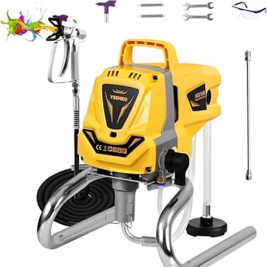 Pulverizador de Pintura sin Aire para Pintar Casas,máquina de Pintura eléctrica de Alta eficiencia, sin Necesidad de diluir, para cercas Exteriores de Casas (Pulverizador de Pintura sin Aire)