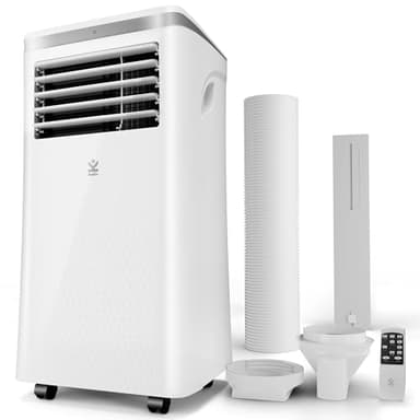 Avalla S-290 Aire Acondicionado Portátil 3 en 1-10000 BTU, Deshumidificador 24 L, Ventilador, Modo Sueño Silencioso, Bajo Consumo, Temporizador 24h, Mando y Kit de Ventana