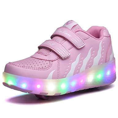Zapatos niña de niño con Ruedas, 2 en 1, Zapatos para niños, Patines Brillantes, Zapatillas de Skateboard, Zapatillas