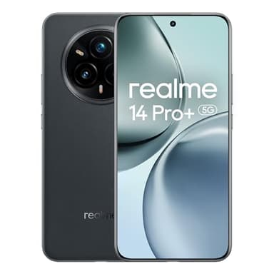 realme 14 Pro+ Smartphone 5G,Gris,Cámara Sony 3X Periscópica con OIS,Diseño Que Cambia de Color con el frío,Batería 5130mAh,IP69,18GB(8+10expansión)+256GB(sin Adaptador)