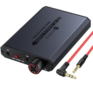 Neoteck Amplificador de Auriculares portátil de 3,5 mm Recargable de Audio HiFi con batería de Litio y Superficie Mate de Aluminio