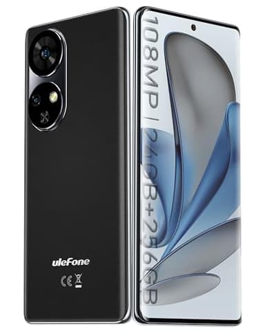Ulefone Note 17 Pro - Teléfono móvil, pantalla curvada AMOLED de 6,78" HD+/120Hz, hasta 24GB RAM+256GB ROM, Android 13, 5050mAh, 108MP+32MP, 4G Dual SIM Smartphone desbloqueado/Face ID/Type-C/GPS-