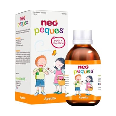 NEO PEQUES | Jarabe Infantil Apetito | 150 ml | Aumenta el Apetito y Disminuye la Sensación de Cansancio | A Base de Extractos de Plantas y Oligoelementos | Sabor Frambuesa
