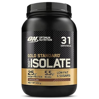 Optimum Nutrition Gold Standard 100% Proteína de Suero Aislada en Polvo, Sabor Chocolate, 930g, 31 Servicios