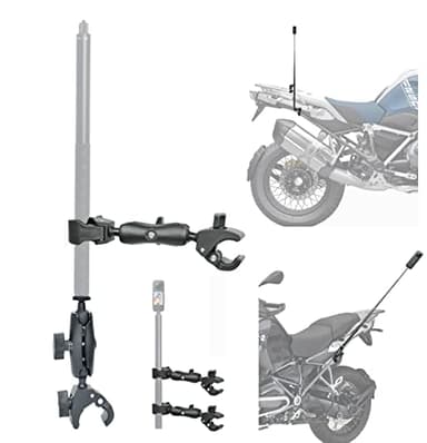 Fotoleey Soporte para Cámara de Moto/Bicicleta, Doble Abrazadera Pesada para Manillar, Ajustable, Material de Aluminio, Compatible con Insta360 X4 /x3/x2/Ace Pro/Go 3s, GoPro Hero 13, Hero 12, MAX