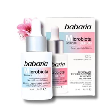 Babaria - Serum Facial Microbiota Con Acido Hialuronico | Defensa De La Piel Con Acido Hialuronico | Serum Facial Mujer Y Hombre 30ml | Antiarrugas Mujer Y Hombre