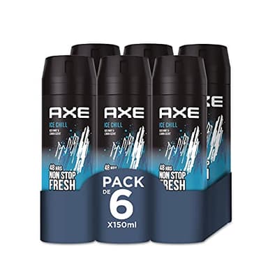 Axe Desodorante en Aerosol para Hombre Bodyspray Ice Chill 150ml - Pack de 6