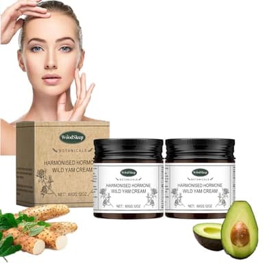 2025 New Wild Yam Cream Crema de equilibrio hormonal Wild Yam, 60 g, crema orgánica enriquecedora Wild Yam Cream Organic, Wild Yam Cream Hidratante para el equilibrio de hormonas, crema orgánica