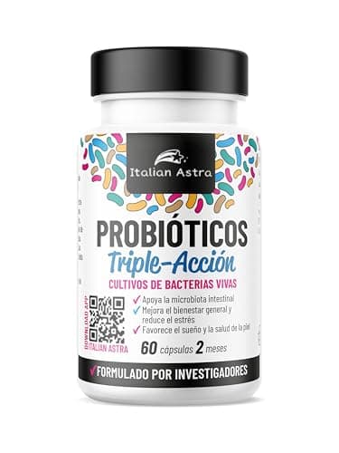 Probióticos y Prebióticos Intestinales 15 Mil Millones de Cepas - Estrés, Sueño y Bienestar Digestivo - Lactobacillus Rhamnosus y Plantarum - 60 Cápsulas 2 Meses
