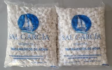 Sal para Descalcificador, Sal en Pastillas, Sal Marina, Sal para Descalcificador de Agua 24 kg. 2 Sacos DE 12 KG para FACILITAR SU MANEJO