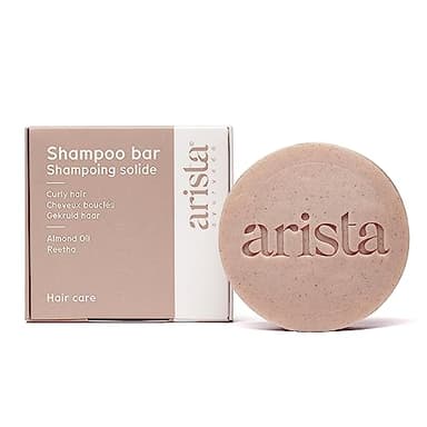 Arista Champú sólido pelo rizado vegano | Aceite almendras dulces, manteca de karité y polvo de reetha Ayurveda | Champú hidratante sin sulfatos ni parabenos