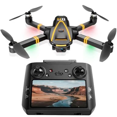 H11 GPS Drones con Cámara 4k para Adultos(control remoto pantalla) FPV drone para Adultos, Motor sin Escobillas, regreso automático,Tiempo de vuelo prolongado, menos de 249 g, C0