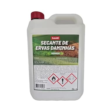 Grouht HERBIM 5L - Potente Herbicida Natural Con Vinagre Elimina Eficazmente Malas Hierbas en Jardines y Huertos, con Cobertura de Hasta 500m² | Aplicación Sencilla