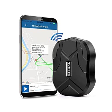 TKMARS TK905 Localizador GPS para Coche de Seguridad y Protección, Sin Suscripción, Actualización en Tiempo Real de 5s, Magnético IP65, Batería de 5000mAh 90 Días, App Gratuita