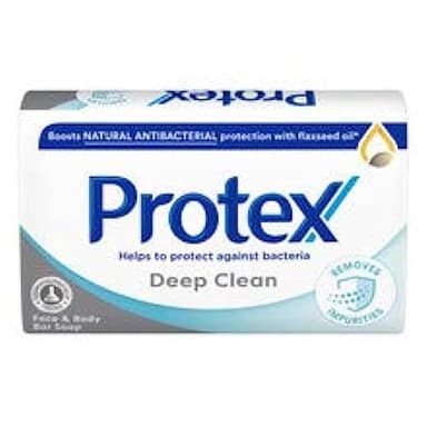 Protex Deep Clean Jabón Sólido Antibacterial, 90 g