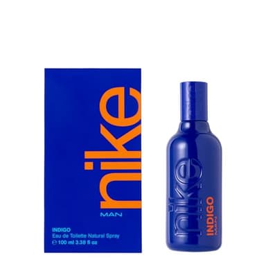 NIKE - Indigo 100 ml, Colonia Hombre, Perfume Formato Spray, Eau de Toilette Natural y Masculina, Aroma Frutal Amaderado, Fragancia Juvenil, Cautivadora y de Larga Duración