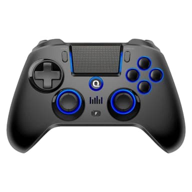 QRD Controlador inalámbrico Spark N5 para PS4 Pro Slim, PS3, PS2, Steam Deck, PC, Windows, Mac, iOS, Android TV Box, joystick de control de efecto Hall con altavoz y micrófono, macro N1 y N2, turbo