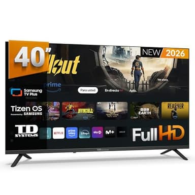 TD Systems - Smart TV 40 Pulgadas Samsung TV Tizen OS 8.0. Triple Tuner (DVB-T2/C/S2). Televisores con Samsung Smart TV Gaming Hub. Televisión del 2026 - PRIME40C22TIZEN