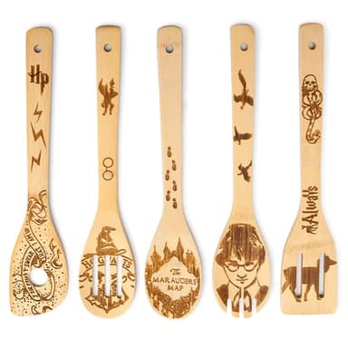 Cucharas de madera Magic Harry, regalos para cocinar, juego de accesorios de utensilios de cocina grabados, decoración de cocina, regalo de cocina perfecto para el día de la madre, boda, hornear