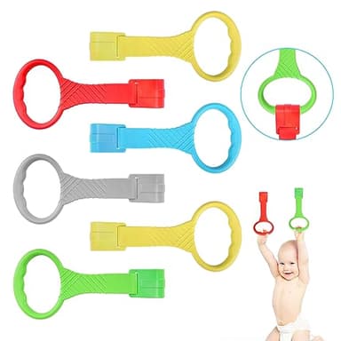 Venditer Anillas para Cunas y Parques, 6 Piezas Anillas Parque Bebe, Anillos de Corralito de Bebé, Anilla para Parque infantil, Ayuda a su Bebe a Ponerse de Pie Facilmente Tamaño Grande Regalos Niños