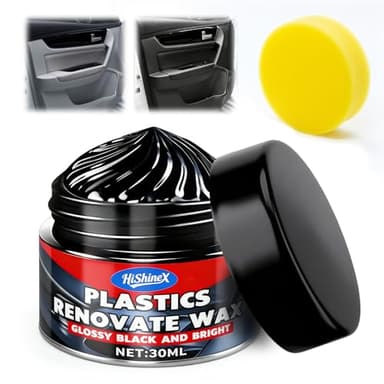 Renovador plasticos coche negro para interior,Restaurador De Superficies plásticas De Coche,Reparador plastico para salpicadero y exterior,Efecto Duradero,Restaura el Color