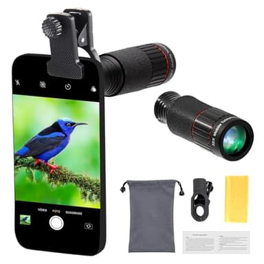 MoYinG Lente telefoto de Enfoque Largo 32X, teleobjetivo Zoom con Clip de teléfono para cámaras de teléfonos Inteligentes